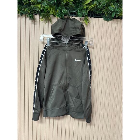 Nike B Swoosh Tape Full Zip Hoodie CV1334-325 Boys Size XS - Picture 5 of 12
